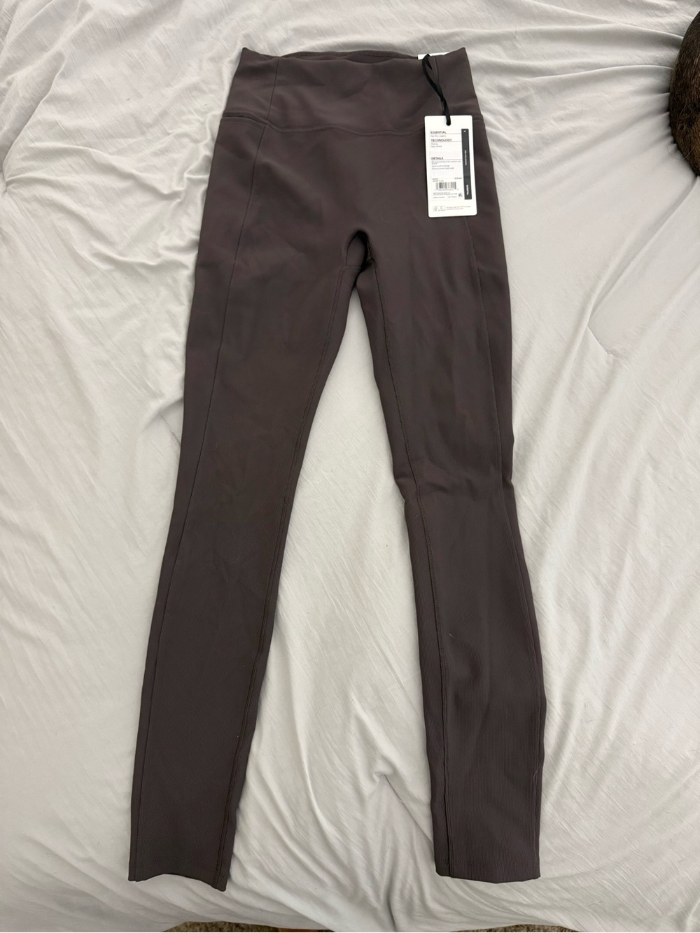 Kids High-Waist Leggings in Dark Brown - Stretch Performance